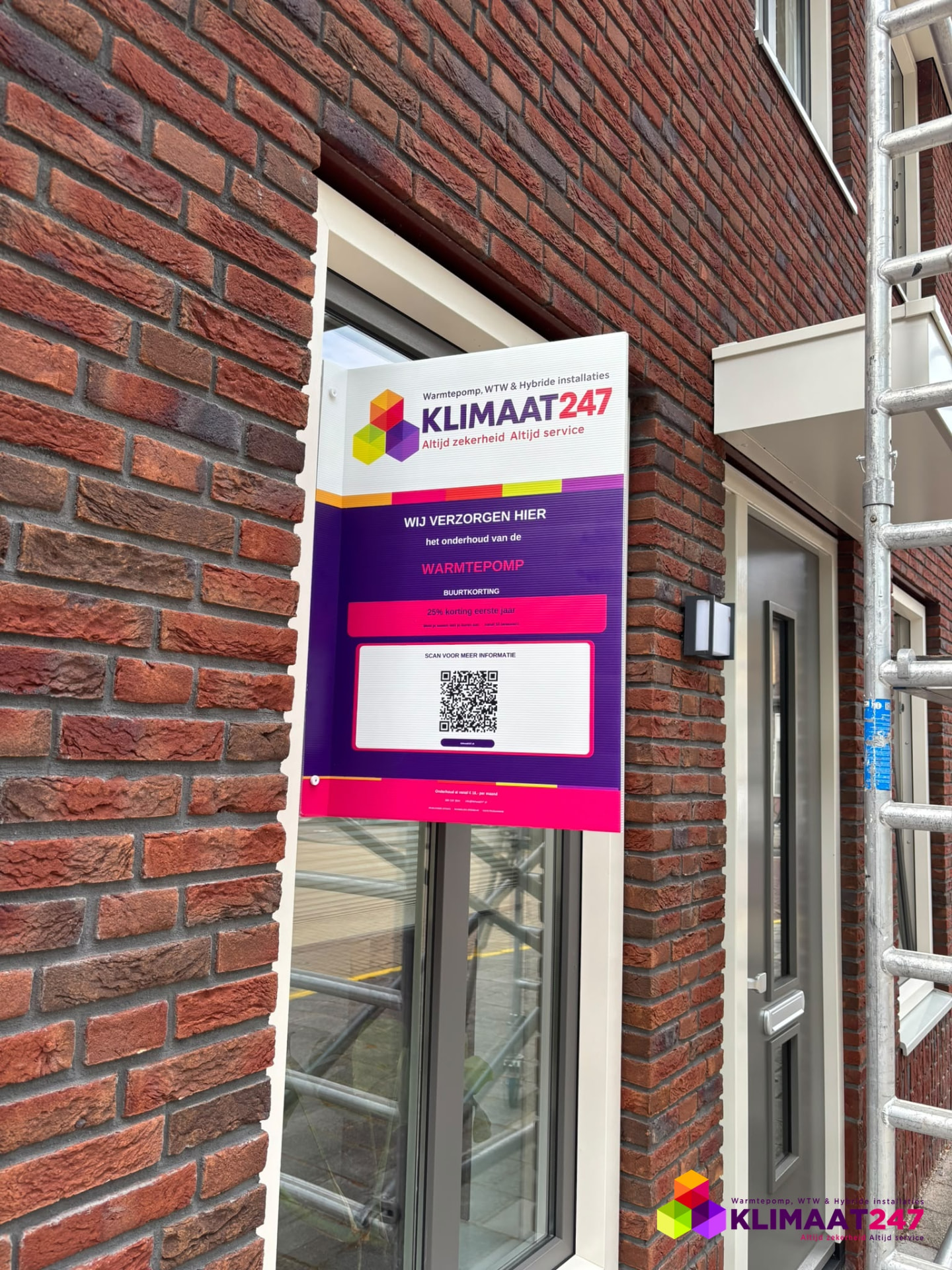 Raambord van Klimaat247 met buurtkorting aan de woning