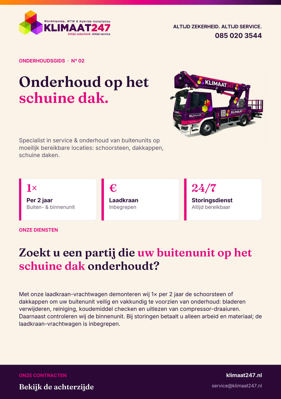 Flyer onderzoek buitenunit locatie